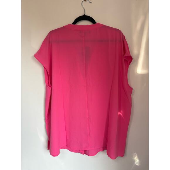 Eloquii Notch Collar Blouse plus size women’s 20 - hot pink - READ - Picture 7 of 8